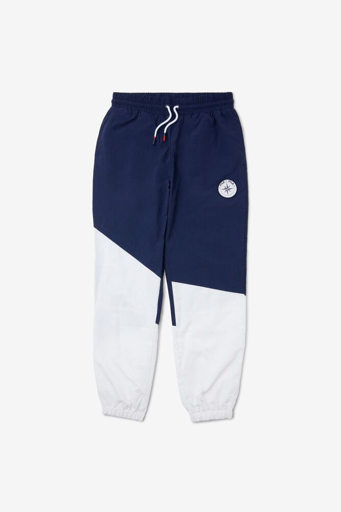 Fila Novella Windpant Pants White/Navy - Womens - 83179VBLU